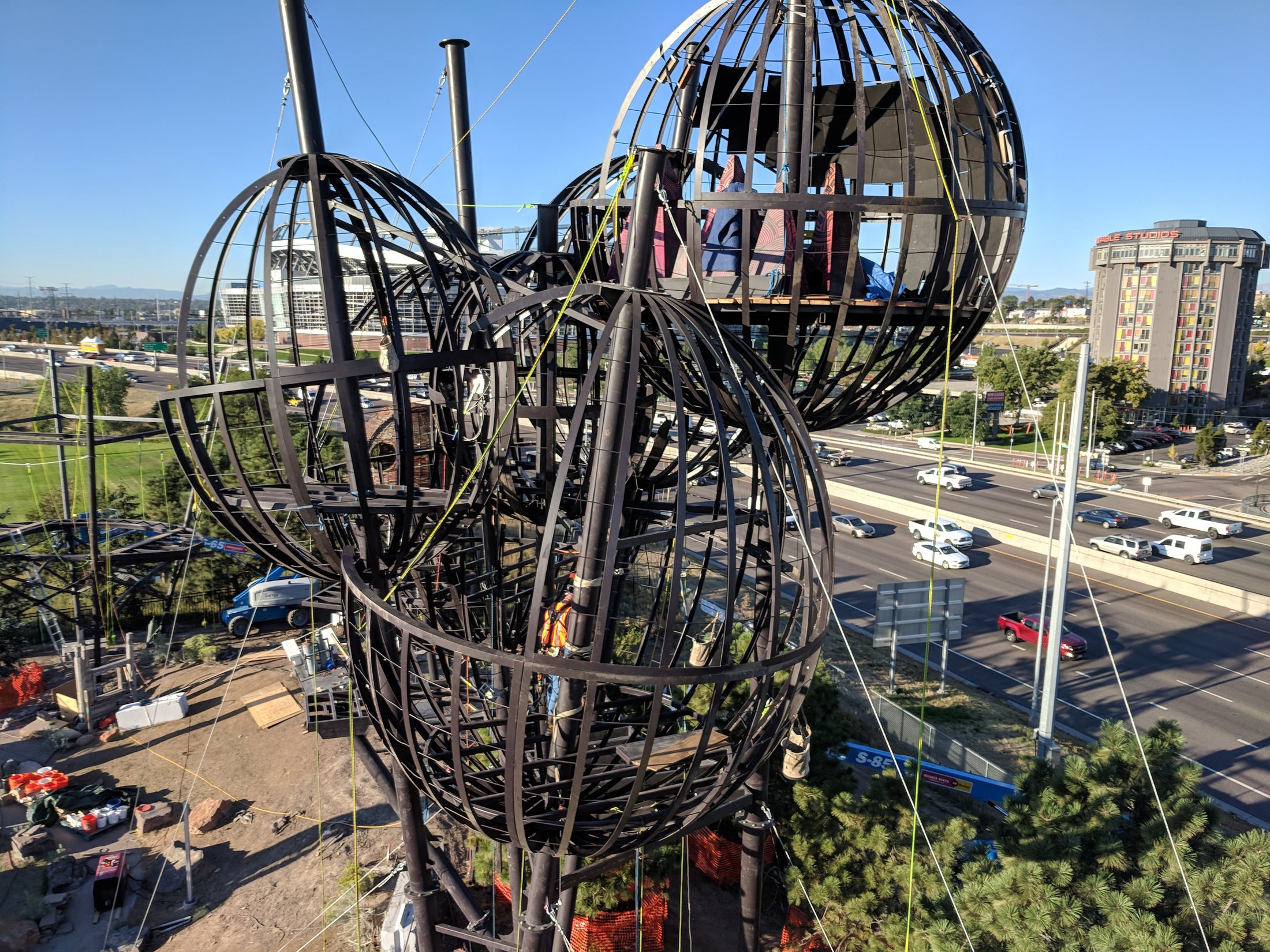 Sculptural custom steel shaped through design-assist